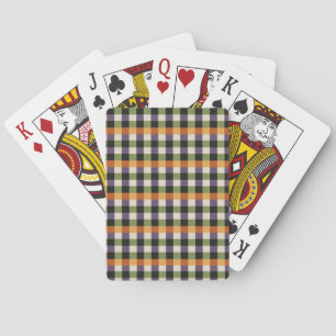 Jeu De Cartes Motif Halloween vert, violet et noir en vichy