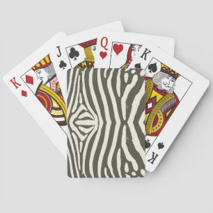 Jeu De Cartes Motif imprimé animal à rayures zèbres modernes