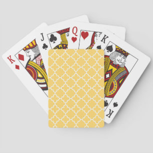 Jeu De Cartes Motif jaune de Quatrefoil