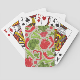 Jeu De Cartes Motif lumineux de légumes frais