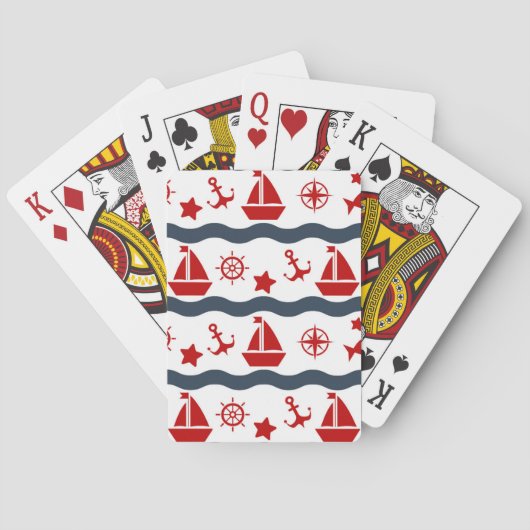 Jeu De Cartes Motif maritime mignon (dos)