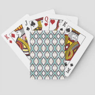 Jeu De Cartes Motif marocain turquoise