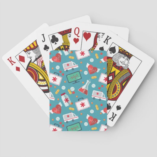 Jeu De Cartes Motif Médicale d'icône (dos)