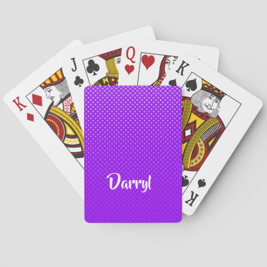 Jeu De Cartes Motif mi-teinte violet (dos)