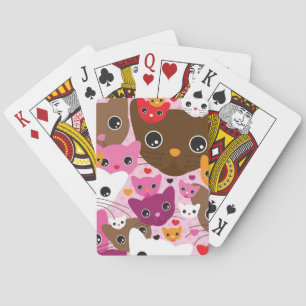 Jeu De Cartes motif mignon d'arrière - plan de chat de chaton