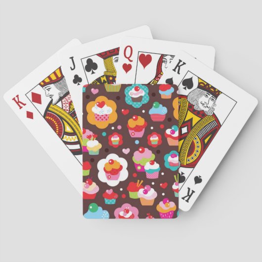Jeu De Cartes Motif mignon de gâteau de tasse (dos)