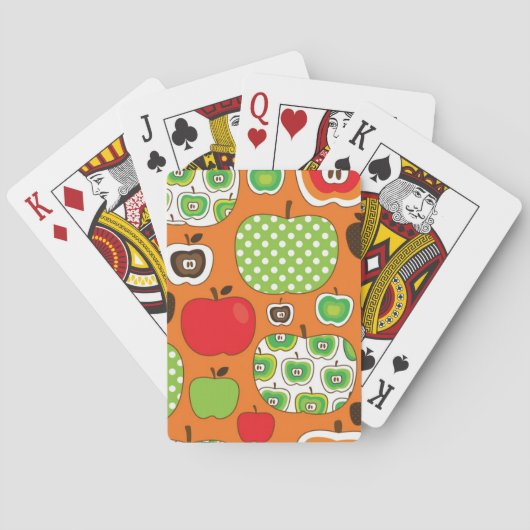 Jeu De Cartes Motif mignon d'illustration de pomme (dos)