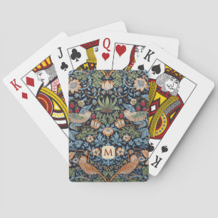 Jeu De Cartes Motif Morris Strawberry Thief avec monogramme