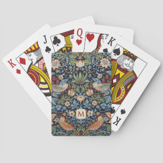 Jeu De Cartes Motif Morris Strawberry Thief avec monogramme