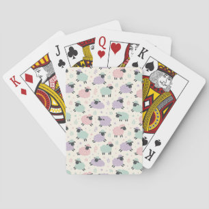Jeu De Cartes Motif Moutons Arc-en-ciel Pastel