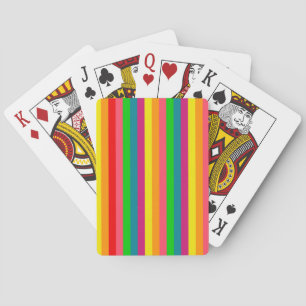 Jeu De Cartes Motif multi de rayures verticales d'arc-en-ciel de