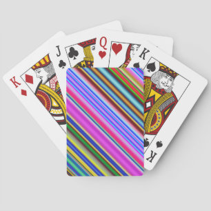 Jeu De Cartes Motif multicolore vibrant et attirant de rayures