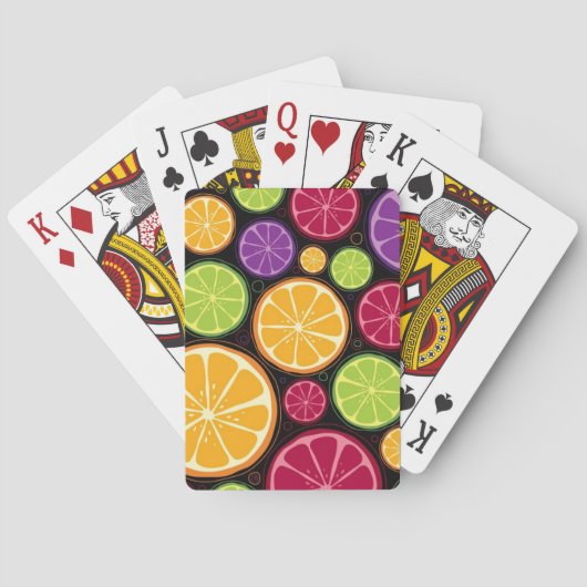 Jeu De Cartes Motif orange et arrière - plan (dos)