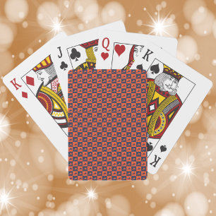 Jeu De Cartes Motif orange et bleu de la Virginie, État américai