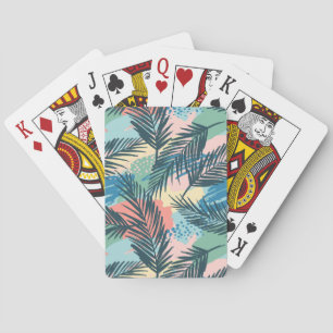 Jeu De Cartes Motif Pastel Tropical Leaf