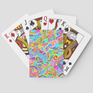 Jeu De Cartes Motif Peint À La Main Et Numériquement Art 7