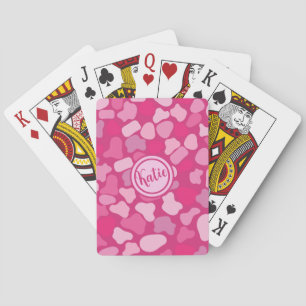 Jeu De Cartes Motif Pierre Rose-