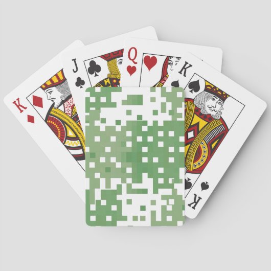 Jeu De Cartes Motif Pixel vert (dos)