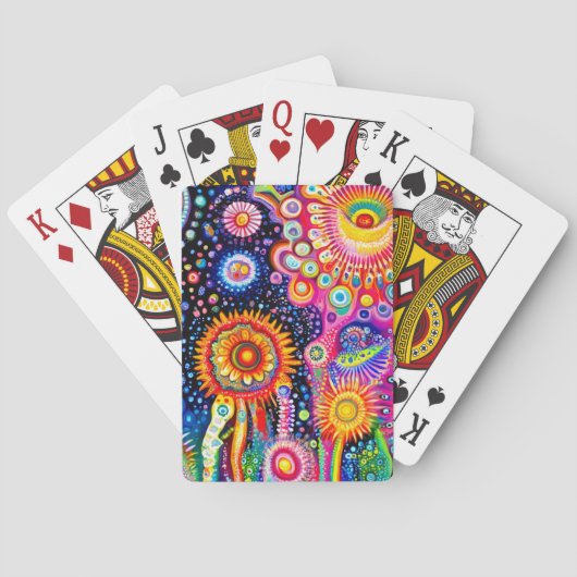 Jeu De Cartes Motif psychédélique (dos)