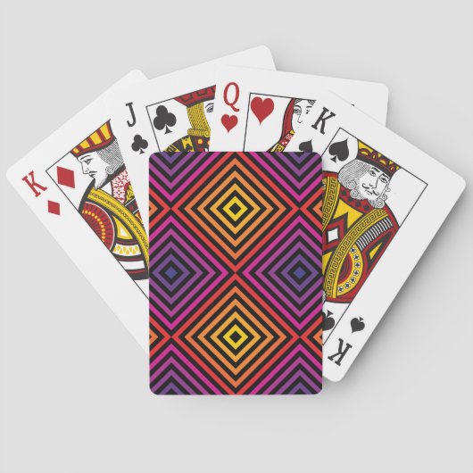 Jeu De Cartes Motif psychédélique Rainbow Chevron (dos)