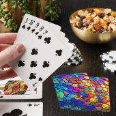 Jeu De Cartes Motif Rainbow en verre (In Situ)