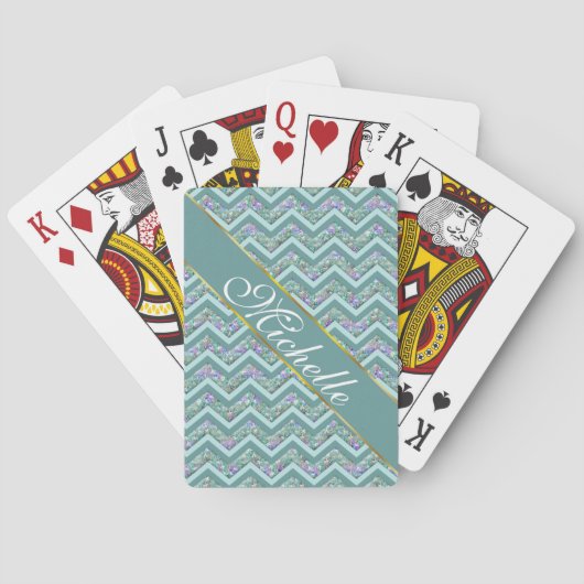 Jeu De Cartes Motif Rainbow Foil ZigZag (dos)