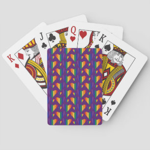 Jeu De Cartes Motif Rainbow Hearts