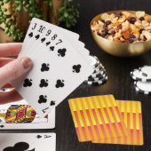 Jeu De Cartes Motif rayé orange jaune (In Situ)