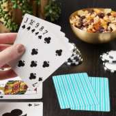 Jeu De Cartes Motif Rayures Bleu Blanc (In Situ)