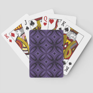 Jeu De Cartes Motif Rétro de Couleur Violet Foncé