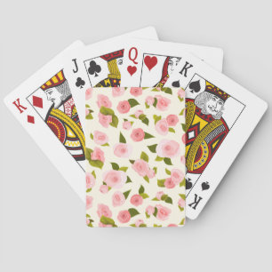 Jeu De Cartes Motif Rose couleur rose
