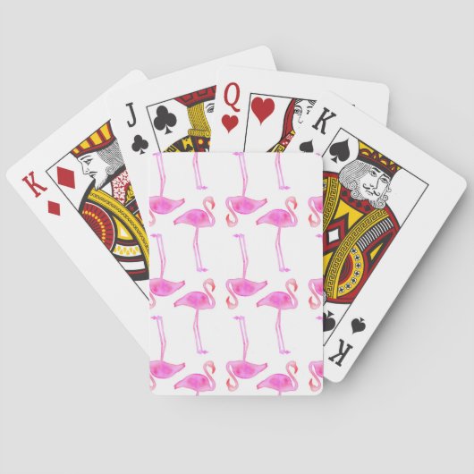 Jeu De Cartes Motif rose de Flamant rose (dos)