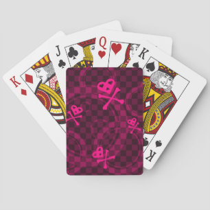 Jeu De Cartes Motif rose d'Emo avec des cercles