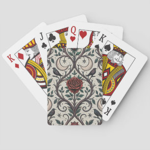 Jeu De Cartes Motif Rose Gothique Foncé (1)