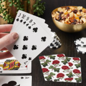 Jeu De Cartes Motif Rose Red Long Stem (In Situ)