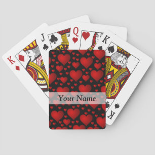 Jeu De Cartes Motif rouge et noir de coeur
