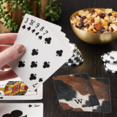 Jeu De Cartes Motif rustique de vache occidentale avec Monogramm (In Situ)