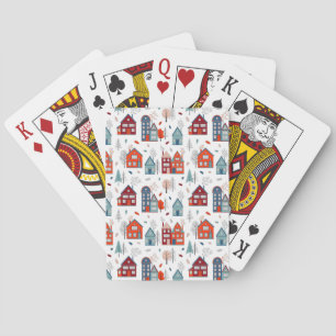 Jeu De Cartes Motif scandinave d'art populaire de Chambre