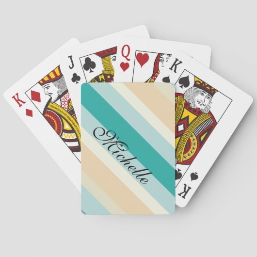 Jeu De Cartes Motif Seashore Stripes (dos)