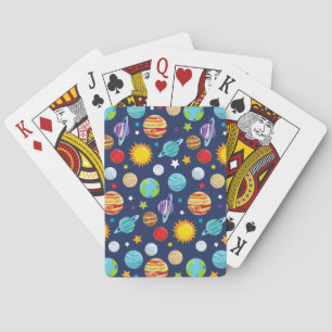 Jeu De Cartes Motif spatial, Planètes, Étoiles, Cosmos, Galaxie