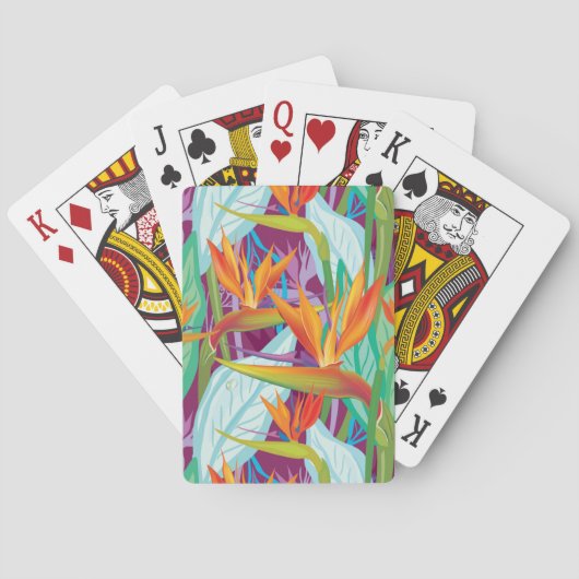 Jeu De Cartes Motif Strelitzia (dos)
