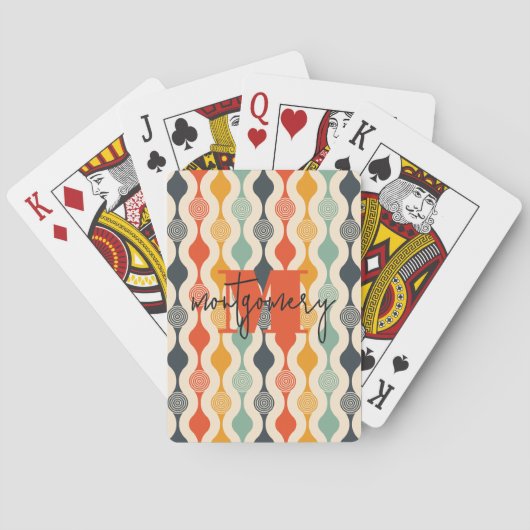 Jeu De Cartes Motif Super rétro (dos)