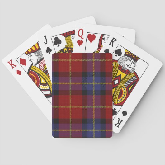 Jeu De Cartes Motif Tartan (dos)