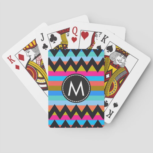 Jeu De Cartes Motif tendance Chevron Stripes #4 (dos)