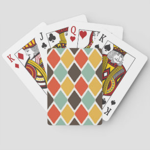Jeu De Cartes Motif tribal de mode d'ikat moderne