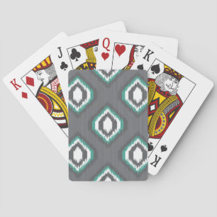 Jeu De Cartes Motif tribal de rétro ikat géométrique