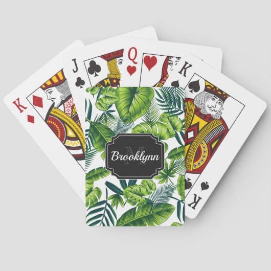 Jeu De Cartes Motif tropical (dos)