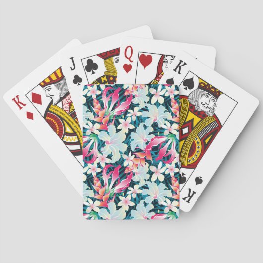 Jeu De Cartes Motif tropical coloré (dos)