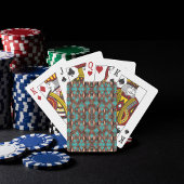 Jeu De Cartes Motif Turquoise Cuivre