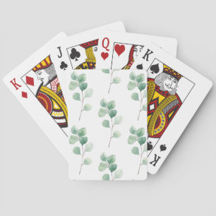 Jeu De Cartes Motif vert d'Eucalyptus